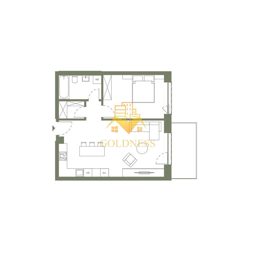 2 camere, SemiCentral, Hexagon, zona Gării, Bloc nou, Prima inchiriere - foto 2