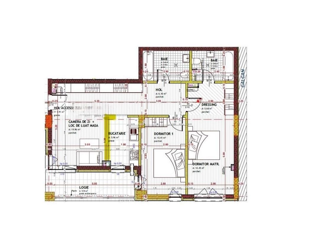 Apartament semifinisat 4 camere I Strada Tineretului I Floresti - foto 2