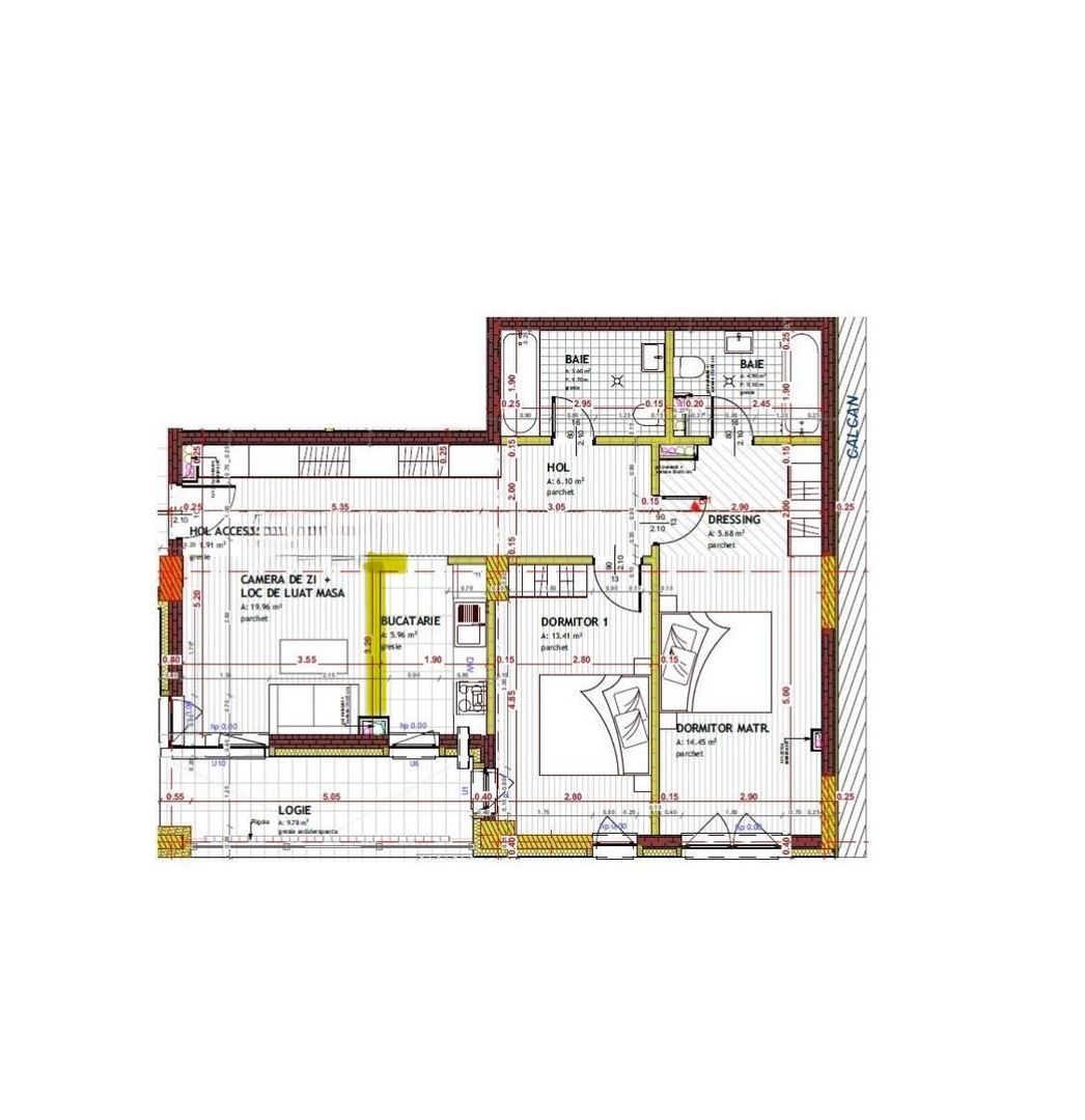 Apartament semifinisat 4 camere I Strada Tineretului I Floresti - foto 2
