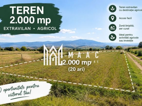 Teren extravilan de vânzare | Sibiu, Nord-Est | 2.000 mp - Imagine principala