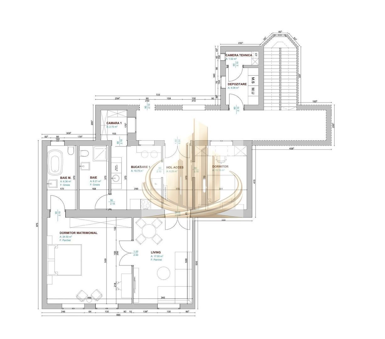 Apartament 3 cam renovat, 91 mp – Bălcescu–Elisabetin | Boxă 13,3 mp - foto 7