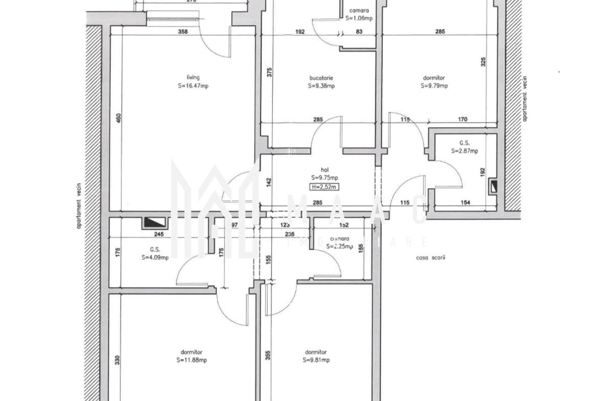 Apartament de vânzare Sibiu | Vasile Aaron | 4 camere | decomandat - foto 2