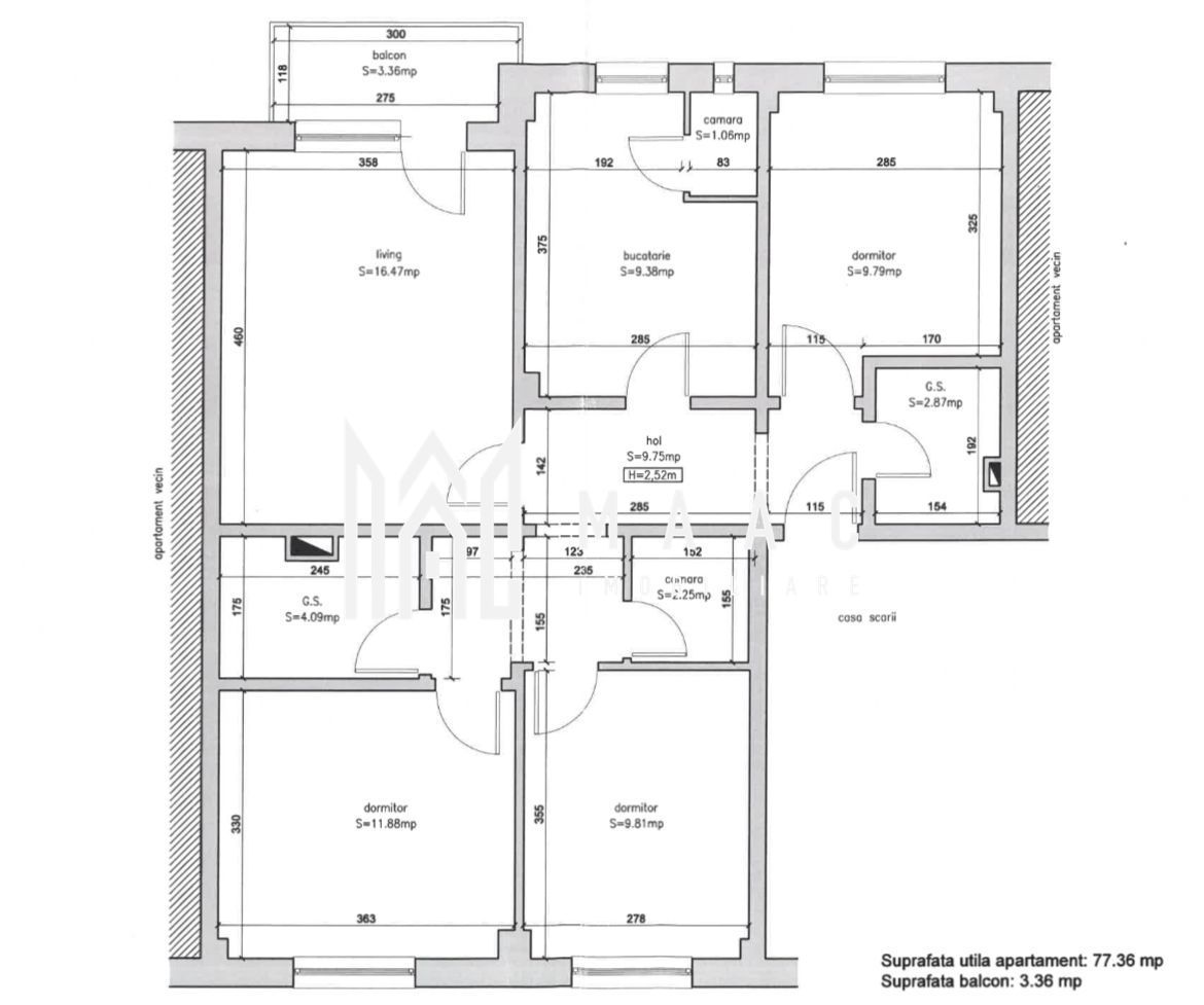 Apartament de vânzare Sibiu | Vasile Aaron | 4 camere | decomandat - foto 2