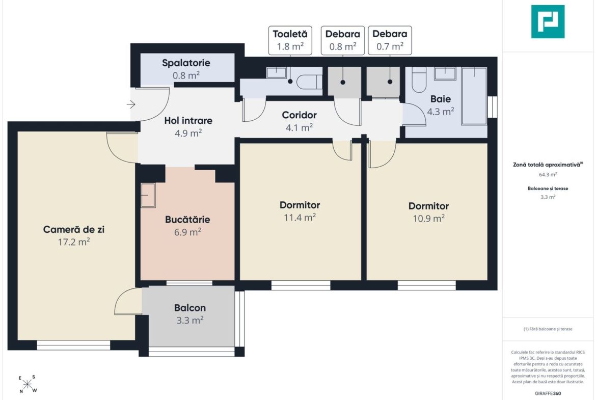 Apartament 3 camere | Decomandat | Zona Complex - foto 7