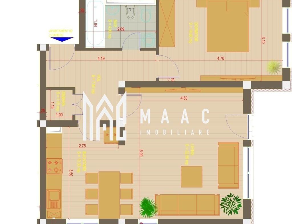 Apartament 2 camere de închiriat | Șelimbăr | grădină | 3 parcări - foto 8