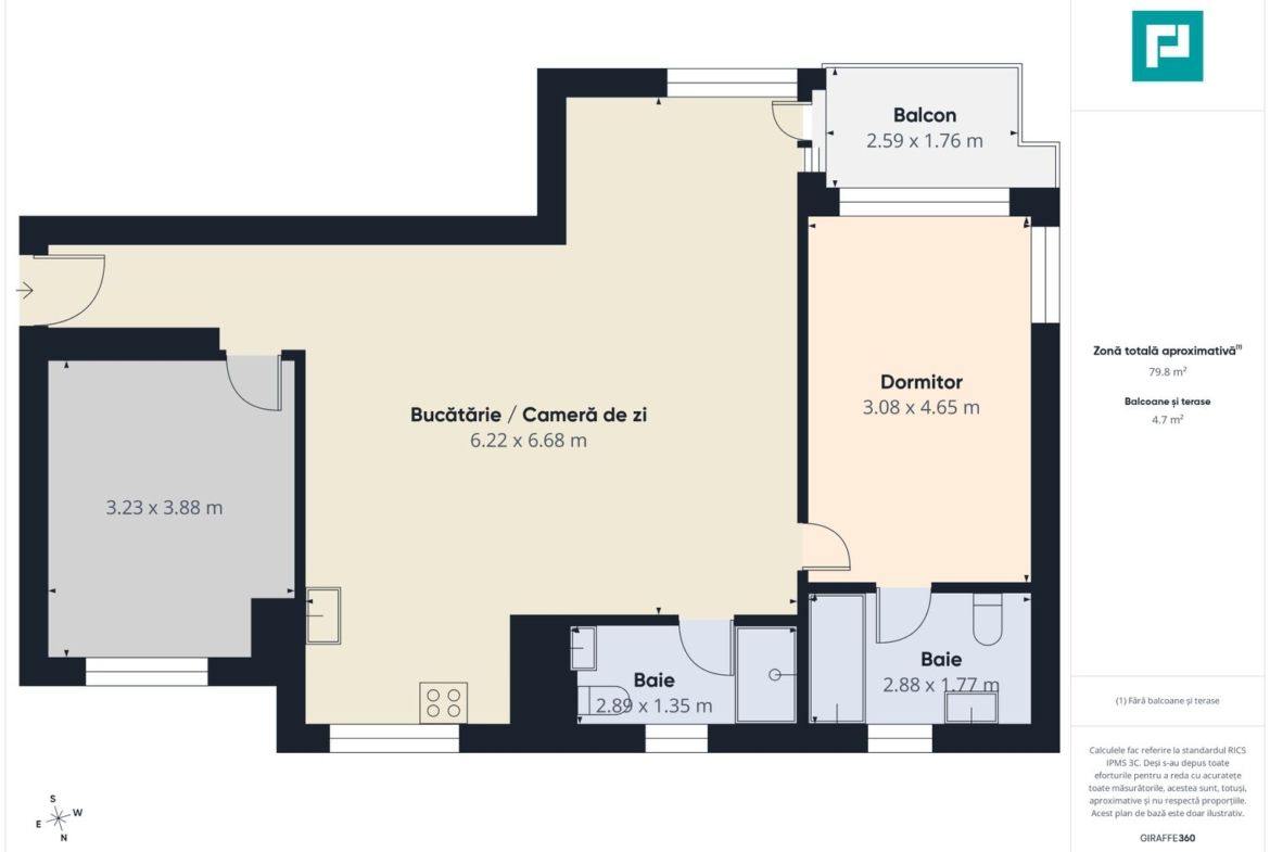 Green Vista | Apartament premium cu 3 camere - foto 8