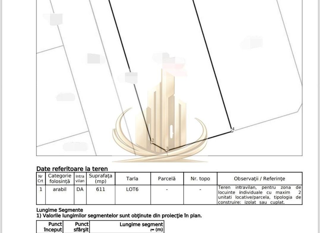 Teren 611 mp pentru duplex|2 fronturi|Toate utilitatile|Drumul Boilor - foto 4