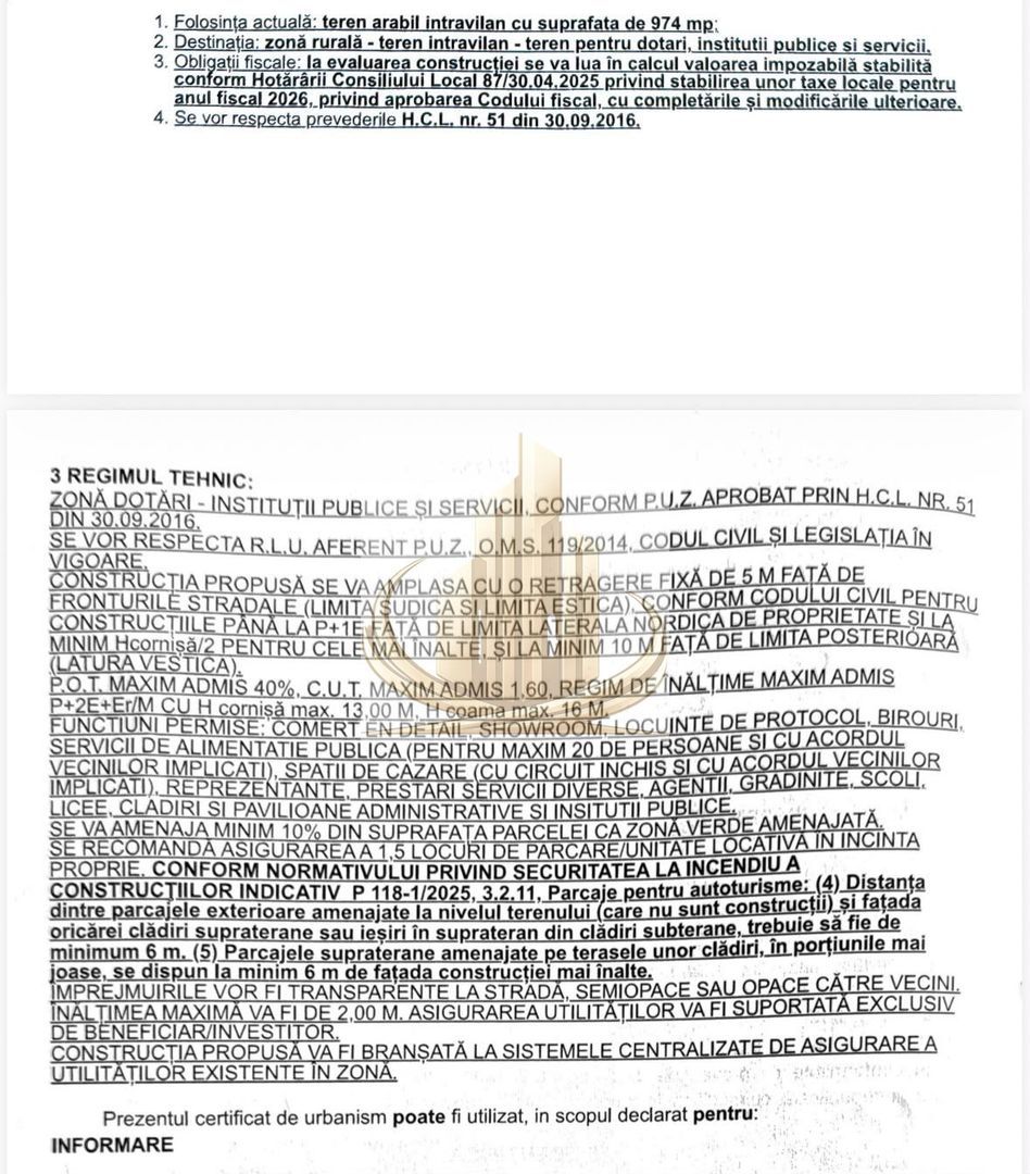 Teren investițional Chișoda | 974 mp | 2 fronturi | PUZ servicii - foto 7