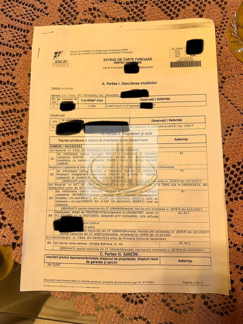 Teren 2.070 mp în Sânandrei, front 19 ml, casă locuibilă și utilități - foto 2