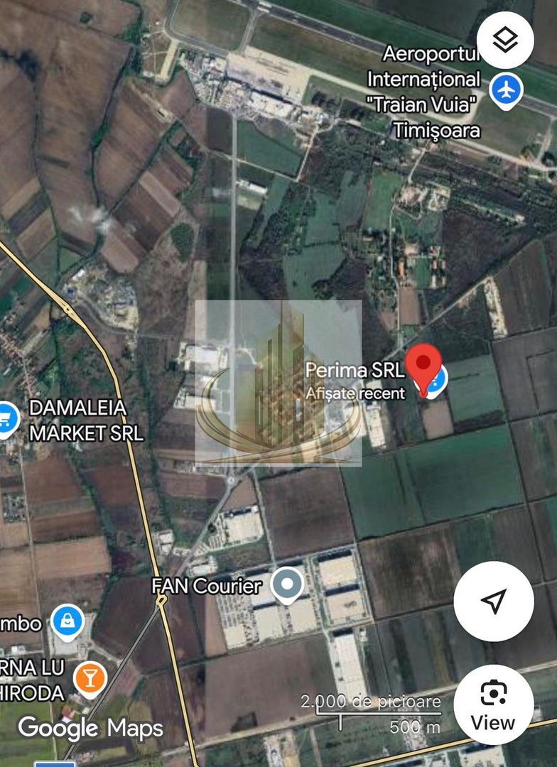 Teren 5.752 mp lângă Aeroport – ideal hală, logistică, depozit - Imagine principala