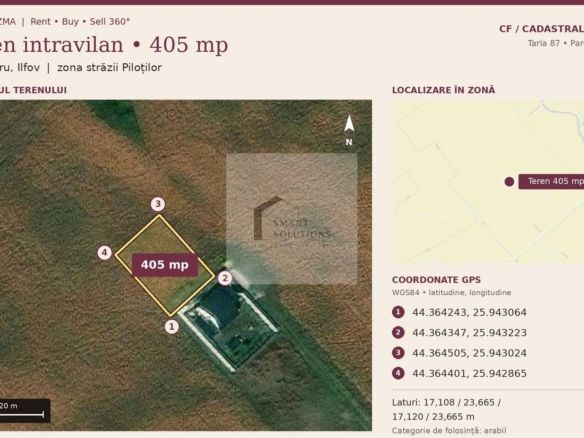 Teren intravilan 405 mp + cotă din drumul de acces | Bragadiru - Imagine principala