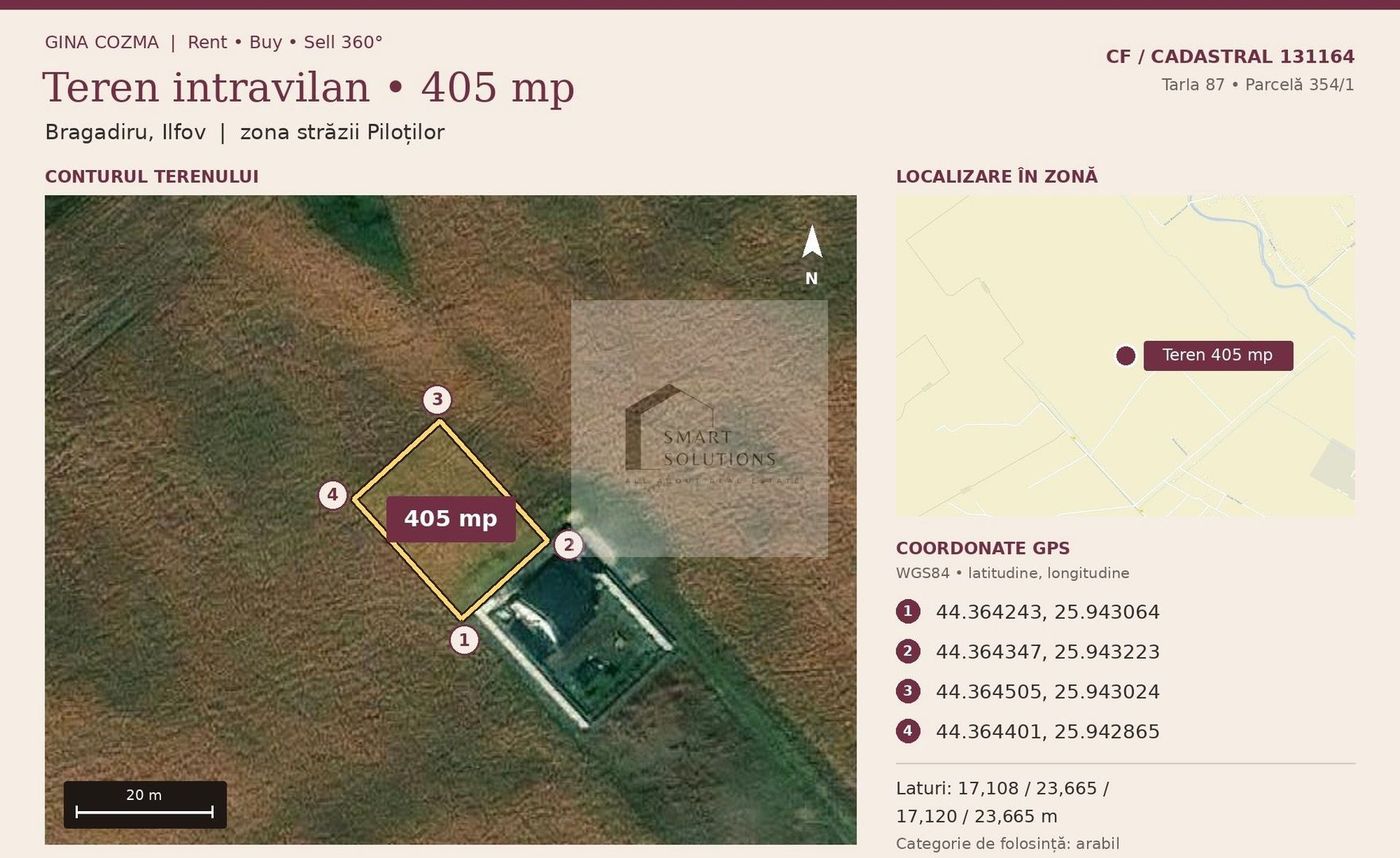 Teren intravilan 405 mp + cotă din drumul de acces | Bragadiru - Imagine principala Teren intravilan 405 mp + cotă din drumul de acces | Bragadiru - Imagine principala