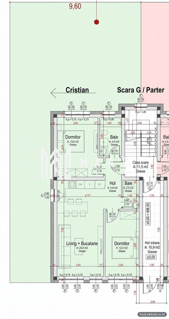 Apartament 3 camere de vânzare | Sibiu, Turnișor | curte 100 mp - foto 2