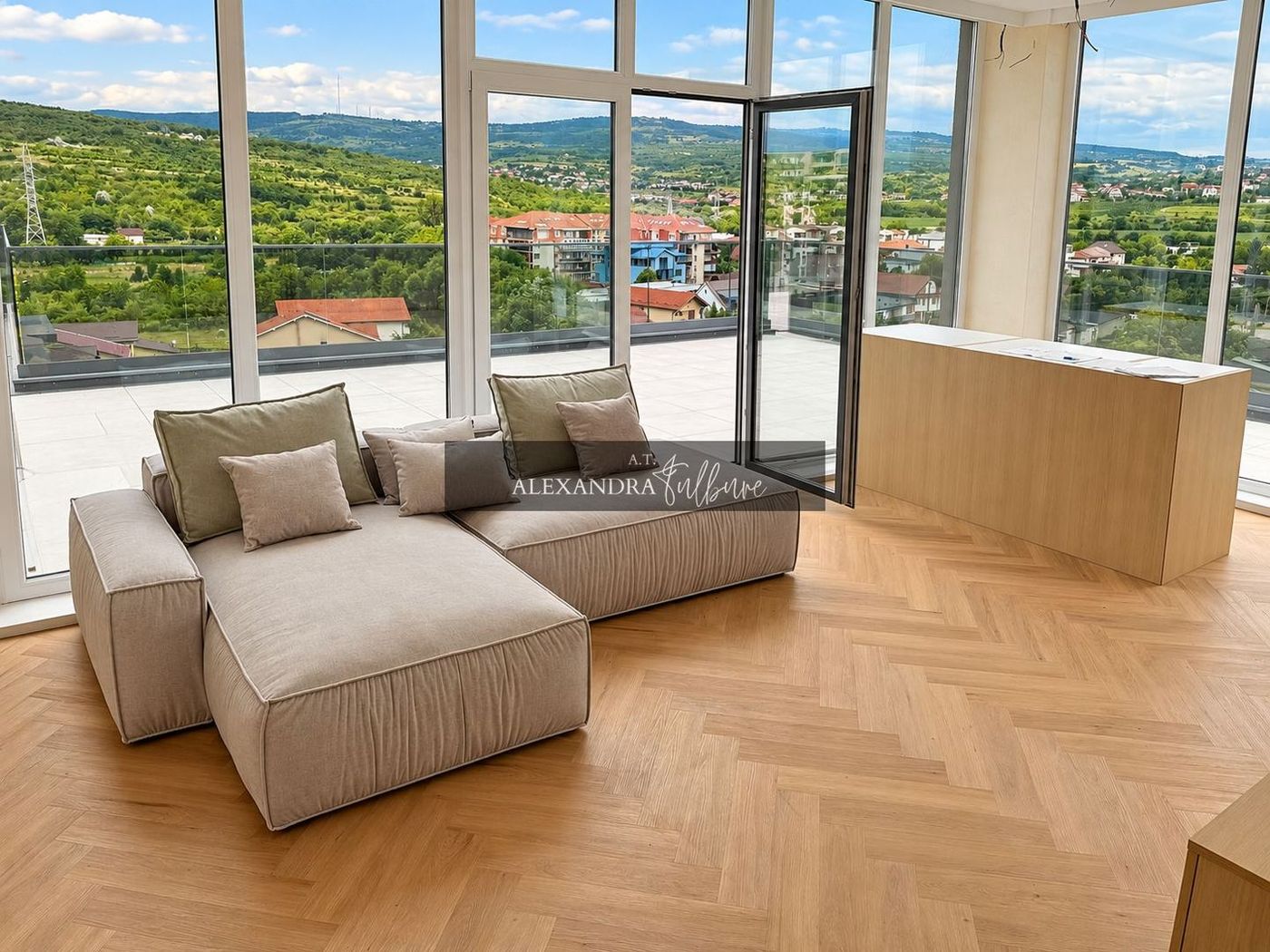 Apartament 3 camere, 3 bai, 84 mp+ terasa 71 mp, garaj - foto 2