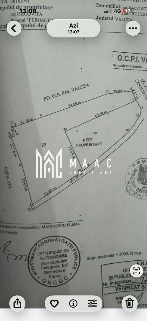 Teren intravilan de vânzare | Budești | 3.000 mp - foto 3