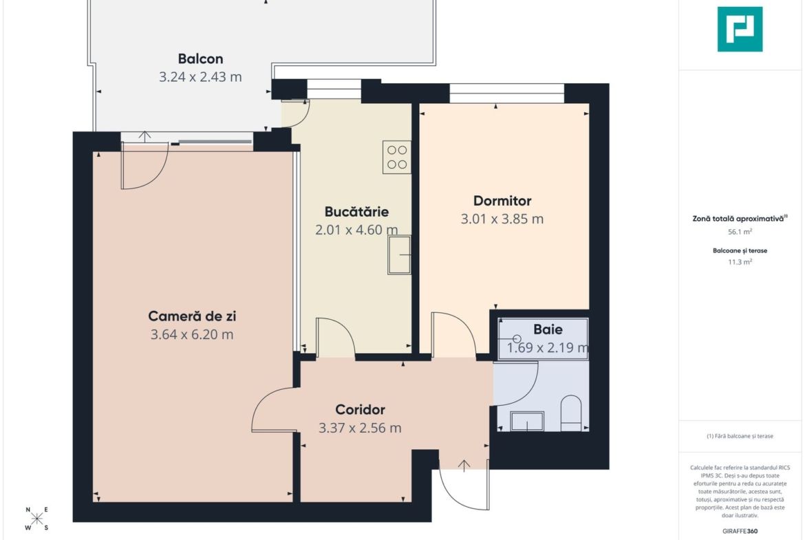 Apartament 2 camere | Nusco City Faza 1 | - foto 7